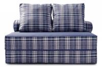 Бескаркасный диван Фаргус синий рогожка. Фото №1