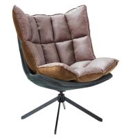 Дизайнерское кресло HUSK DC-1565F коричневое (BROWN). Фото №1