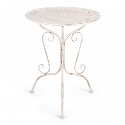Комплект (стол + 2 стула) Secret de Maison Monique (mod. PL08-6241.6242) металл, стол:62*73, стул: 48*40*93, Античный белый (Antique White). Фото №2
